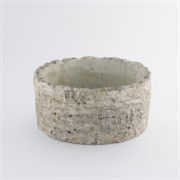 Cement posuda okrugla d18xh9cm kora breze