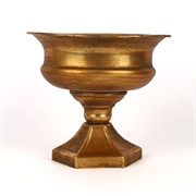 Metalna posuda na nogu d25xh21,5cm zlatna