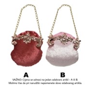 Torbica baršun 4x8,5cm h9,3cm 2ass