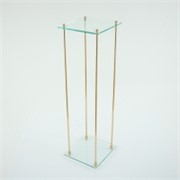 Stalak zlatni metal/staklo 24x26xh80cm