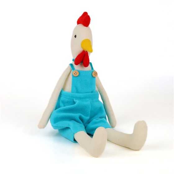 Kokot h38d13cm bijela/plava