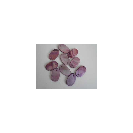 Sedef lila s rupicom 15x25mm/10kom