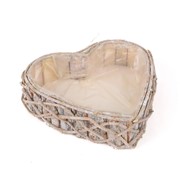 Posuda srce kora/pruće 28x28x8cm bijeljena M
