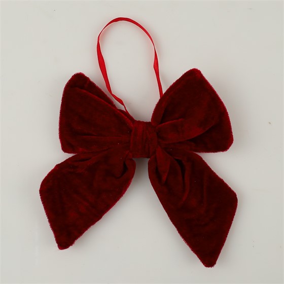 Mašna velvet 15xh17cm burgundy