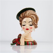 Keramička vaza retro dama 23x20xh29cm zelena