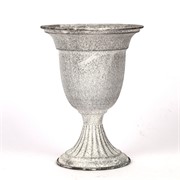 Metalni kalež d15,5cm h21,5cm antiq.bijeli