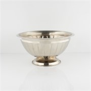 Metalna posuda na nogu h14d28cm nikl