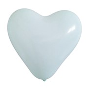 Baloni srce pastel 28cm, 50kom - pastel plava