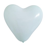 Baloni srce pastel 28cm, 50kom - pastel plava