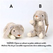 Zeko plišanac sjedi/leži 20/17cm 2ass siva