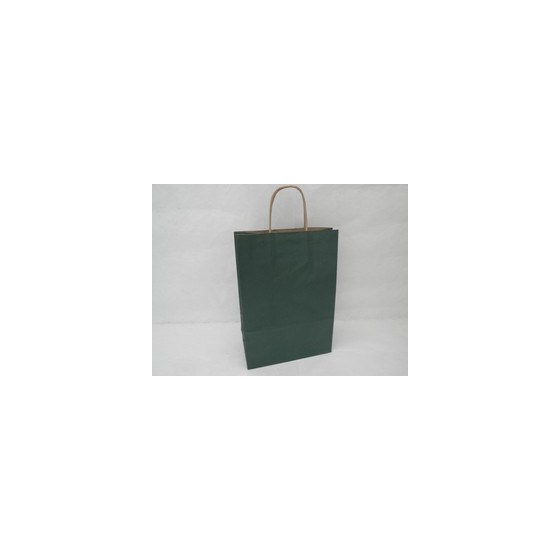 Vrećica 22x10x31cm papir t.zelena