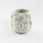 Cement posuda glava anđela 14x14x13cm