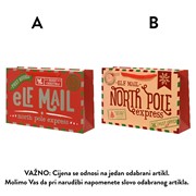 Vrećica 38x10xh24cm božićna pismo 2ass crvena/bež