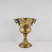 Metalni kalež 20x14x24cm zlatna