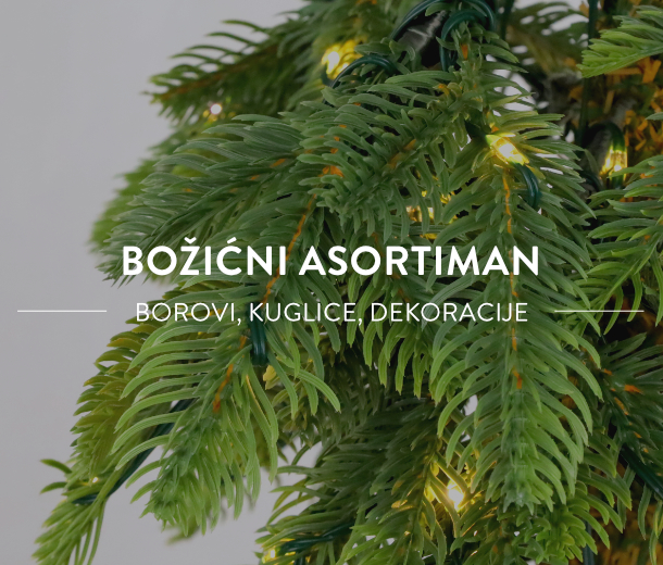 Božićna dekoracija umjetni borovi